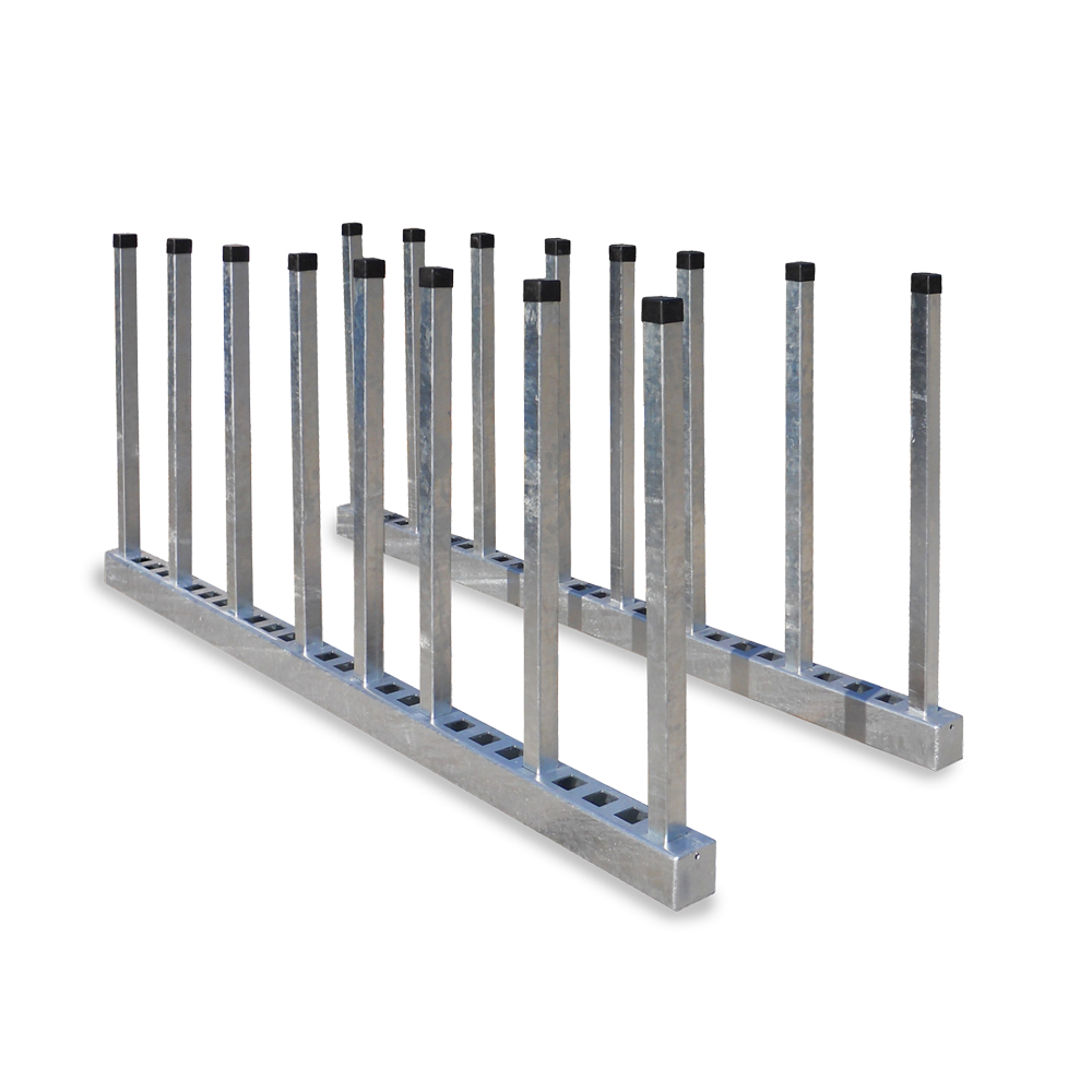 Rails for depositing slabs
